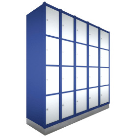 Metal Locker 4 Door 1800 x 500 x 300mm c/w Padlock 5 Bay