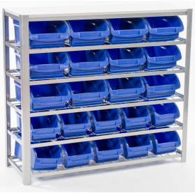 Bin Rack with 22 bins 1130H X 1015W X 406D