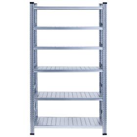  Galvanised Shelving 2500h x 900w x 600d 6 Level