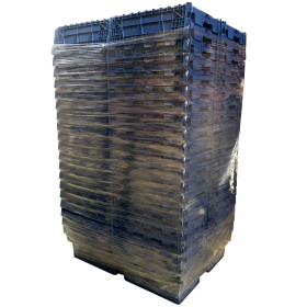 Pallet Deal - 39 Attached Lid Containers 58L 600d x 400w x 320h Blue