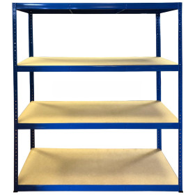 Value Shelving 1800h x 1500w x 600d 4 Level 300kg UDL All Blue Starter