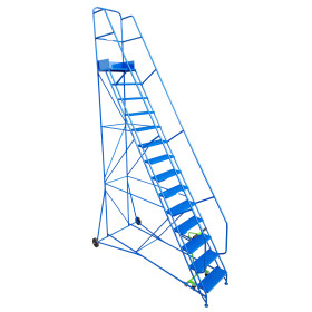 Industrial 12 tread mobile step 4000h x 1000w x 2230 long -Platform 3000mm high