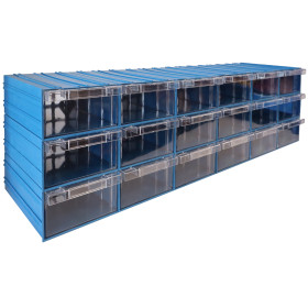 Plastic Drawer 18 Box 302d x 210w x 124h Blue 501