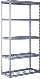 Rivet Shelving 1830h x 914w x 406d 5 Level Angle 200kg UDL Mesh Wire