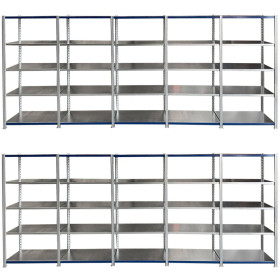 Easy Rack Galvanise 2000h x 1000w x 300d 5 Level 10 BAY SPECIAL