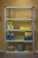 Galvanised Shelving 1972x900x500 with Plastic Shelves 5 Levels Starter