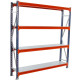 Longspan Shelving 2000H x 1800W x 600D 4 Levels c/w Steel Starter