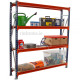 Longspan Shelving 2000H x 1500W x 800D 4 Levels c/w Timber Extender