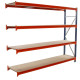 Longspan Shelving 2000H x 2400W x 600D 4 Levels c/w Timber Extender