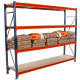 Longspan Shelving 2500H x 2400W x 600D 4 Levels c/w Timber Starter